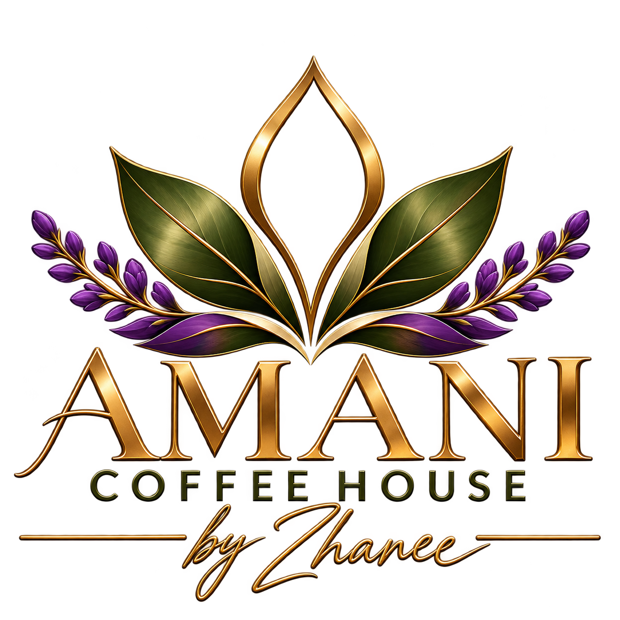 Amani Coffee House by Zhanee botanical logo